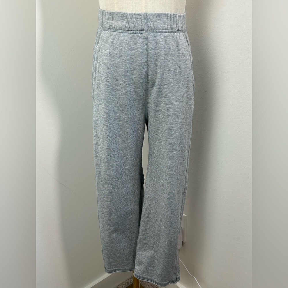 lululemon athletica Heather Gray Wide-Leg Track Pants